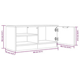 vidaXL Szafka pod TV, czarna, 80x35x36,5 cm, materiał drewnopochodny