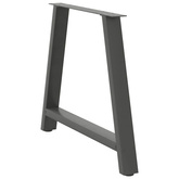 Nogi do stołu jadalnego w kształcie litery A 2 szt. Antracyt 90x(72-73) cm Stal