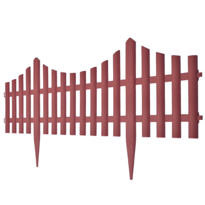 Obrzeża ogrodowe, 17 szt., 10 m, brązowe