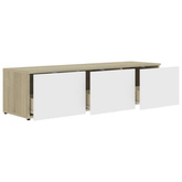 vidaXL Szafka pod TV, biel i dąb sonoma, 120x34x30 cm