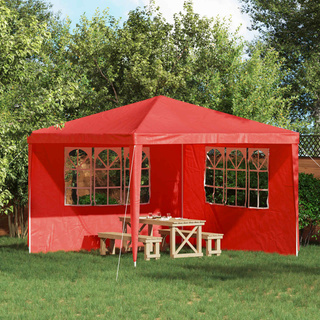 Ściana boczna namiotu na imprezy 2 pcs 300 x 195 cm czerwony