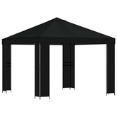 Altana 3 x 3 m Czarny Poliester i Stal 190 gsm