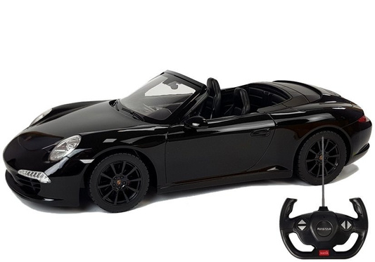 Auto Porsche 911 Carrera S Samochód Zdalnie Sterowane RC Rastar Czarny 1:12