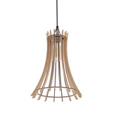 ECO 7 LAMPA WISZĄCA 1X40 E27 ABAŻUR DREWNIANY