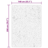 vidaXL Dywan HUARTE z krótkim włosiem, czerwony, 140x200 cm