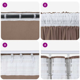 Zasłony z weluru 2 pcs Cappuccino 225 x 140 cm Aksamit