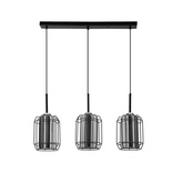 Jonera lampa wisząca czarny 3x40 E27 klosz dymiony 33-08435