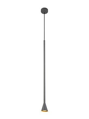 Lampa wisząca tuba Tucson szara pojedyncza GU10 metalowa