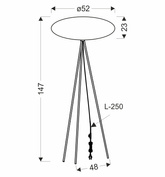 Lampa podłogowa CAFEE’ z abażurem brązowym mokka 52 cm - lampa stojąca w stylu skandynawskim E27