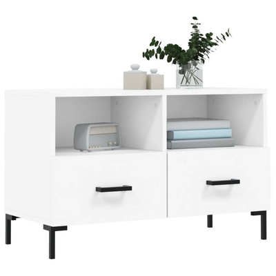 vidaXL Szafka pod TV, biała, 80x36x50 cm, materiał drewnopochodny wariant 7
