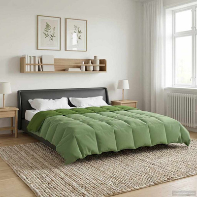 Zimowa Kołdra Kwiłtowany Zielony 240 x 260 cm Mikrofibra