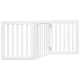 Składana bramka zabezpieczająca dla psa, 3 panele, biała, 150cm