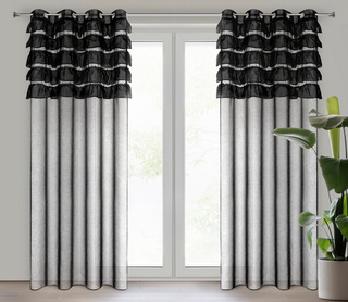 Firana Aura czarna 140x250