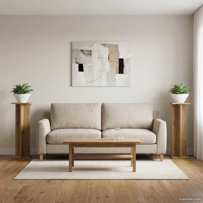 Stojak na rośliny 2 szt. Dąb Rzemieślniczy 25 x 25,5 x 80,5 cm