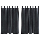 Zasłony zaciemniające 2 pcs Ciemnoszary 140 x 140 cm Aksamit