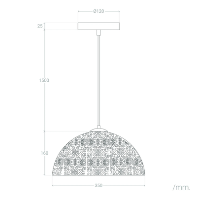 Lampa Wisząca Złota Abruzzo Emma E27
