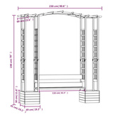 Pergola z ławką i donicami, impregnowane drewno sosnowe