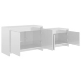 vidaXL Szafka pod TV, wysoki połysk, biała, 146,5x35x50 cm