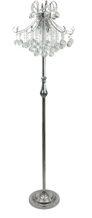 nocna biurkowa stołowa kryształowa MONTE BARCELONA 4x40W E14 srebrny Lampka