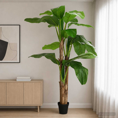 Sztuczna palma bananowa zielony 125 x 25 x 250 cm