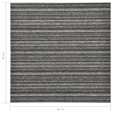 vidaXL Podłogowe płytki dywanowe, 20 szt., 5 m², 50x50 cm, szare pasy