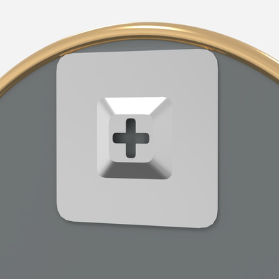 Lustro ścienne, złote, ? 30 cm, okrągłe