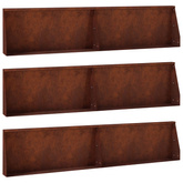 Mur oporowy 6 szt. 100 x 12 x 40 cm Stal kortenowska Rdzawy