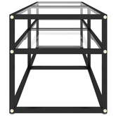 vidaXL Szafka pod TV, bezbarwna, 140x40x40,5 cm, szkło hartowane