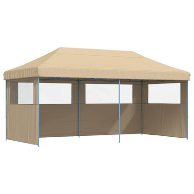 Namiot Imprezowy Beżowy 292 x 580 x 315 cm Materiał Oxford