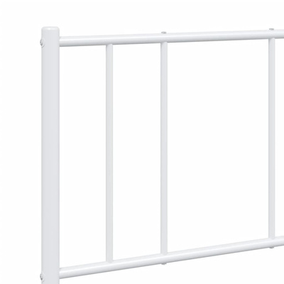 Metalowa rama łóżka z wezgłowiem biała, 140x200 cm model standard