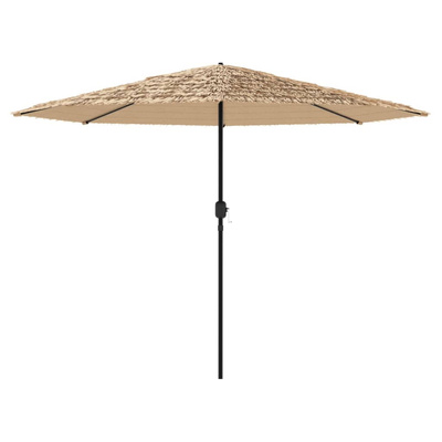Parasol ogrodowy na stalowym słupku, brązowy, 388x388x248 cm