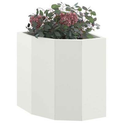 Doniczka Różnorożna Biały 30 x 30 x 35 cm Stal