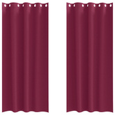 Firany blackout z kółkami 2 pcs Czerwone wino 245 x 140 cm