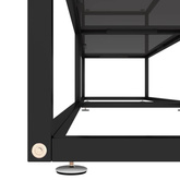 vidaXL Szafka pod TV, czarna, 220x40x40,5 cm, szkło hartowane