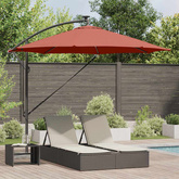 Parasol plażowy Ze LED Lights terakota 294 x 294 x 248 cm