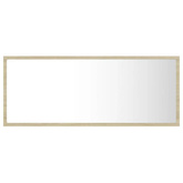 vidaXL Lustro łazienkowe LED, kolor dąb sonoma, 100x8,5x37 cm, akryl