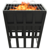 Palenisko i grill 2-w-1, 34 x 34 x 48 cm, stal
