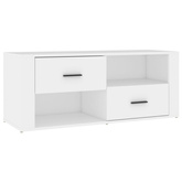 vidaXL Szafka pod TV, biała, 100x35x40 cm, materiał drewnopochodny wariant 4