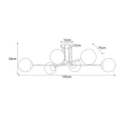 Lampa sufitowa K-4925 z serii SAVOY