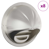 Pokrywy wentylacyjne 8 pcs Srebrny 80 mm Stal nierdzewna