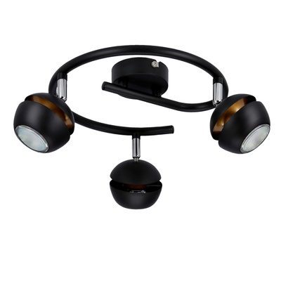 Boni spirala 3x3w gu10 led czarny