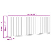 Bramka dla psa składana 3 panele 150 cm drewno topolowe