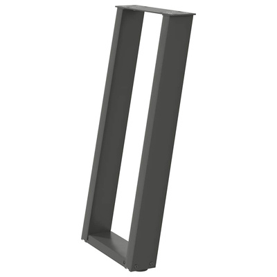 Nogi do stołu konsolowego w kształcie litery U 2 szt. Antracyt 28x(72-73) cm Stal