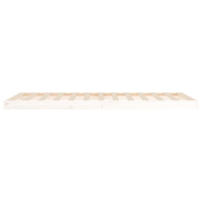 vidaXL Rama łóżka, biała, 90 x 200 cm, lite drewno sosnowe