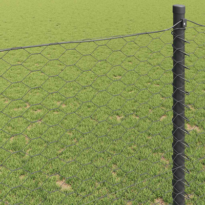Ogrodzenie heksagonalne 0,8 x 10 m PVC Szary