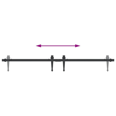 System do montażu drzwiczek przesuwnych do szafki, 122 cm