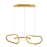 Lampa wisząca ANNELI elegancka – złota nieregularna forma 125 cm – designerska lampa salonu i jadalni LED 3000K