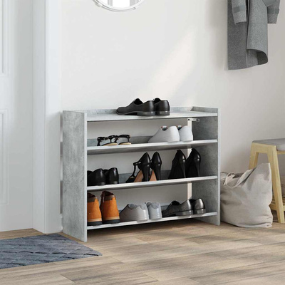 Półka na buty, betonowa szarość, 80x25x62 cm