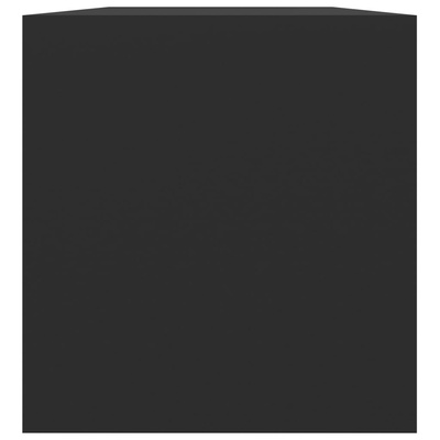 Szafka na winyle, czarna, 71x34x36 cm, materiał drewnopochodny