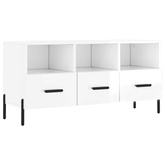 vidaXL Szafka pod TV, biała, wysoki połysk, 102x36x50 cm